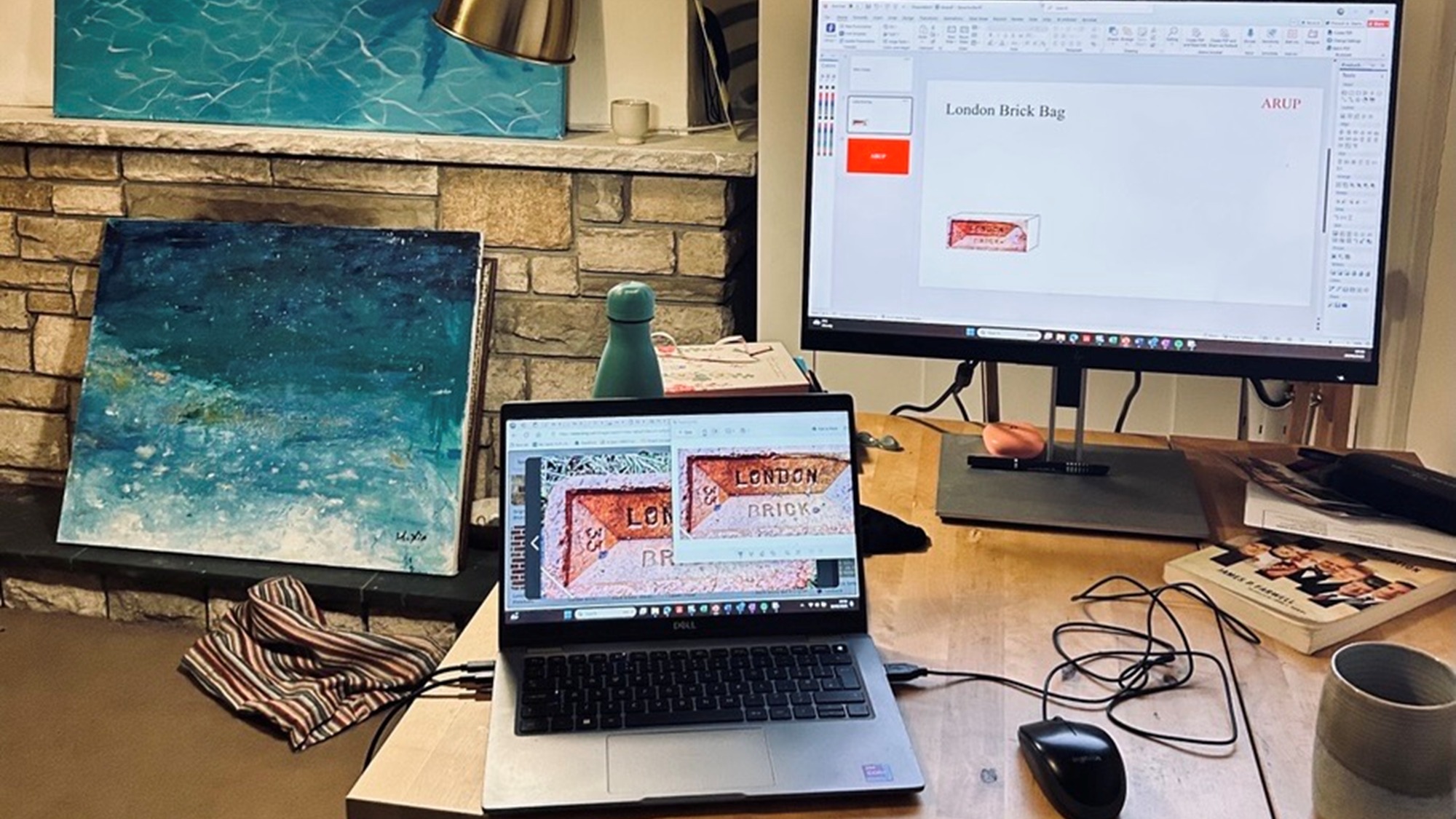 The Studio desk and screens